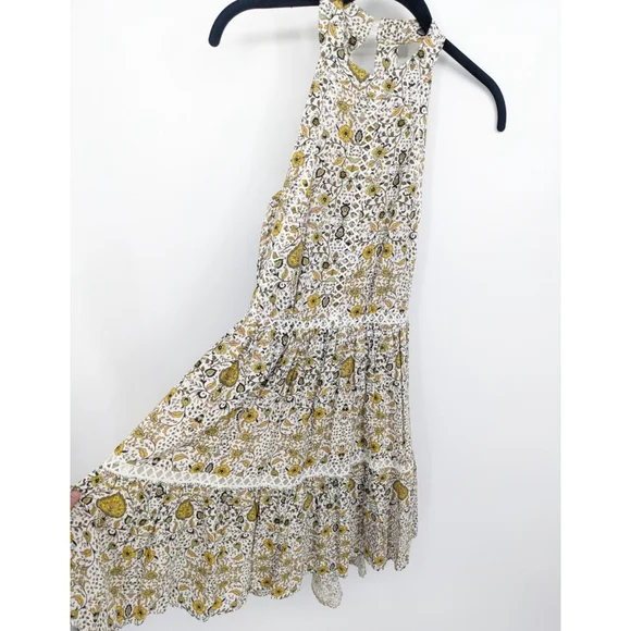 Abel The Label Dress Womens XS Yellow Jaase Halter Ditsy Floral Mini Boho Floral - Picture 2 of 11